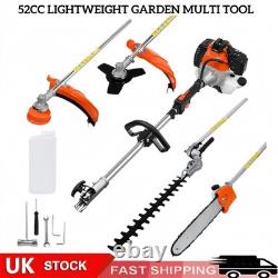 52cc Petrol Garden Multi Tool Set Strimmer Brushcutter Hedge Trimmer Chainsaw UK