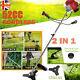 52cc Petrol Grass Strimmer Brush Cutter 2in1 Multi Function Garden Tool Uk