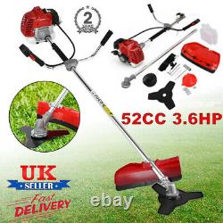 52cc Petrol Grass Strimmer Brushcutter Lawn Trimmer Strapped Garden Outdoor Tool