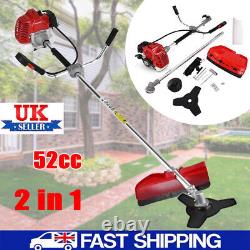 52cc Petrol Grass Strimmer Trimmer 2 in1 Brush Cutter Single Cylinder Garden UK