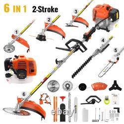 52cc Petrol Grass Timmer Strimmer Brush Cutter 6in1 Hedge Trimmer Chainsaw 2500W