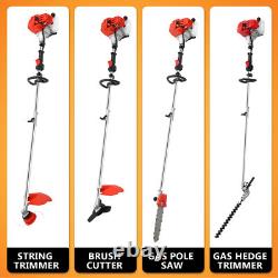 52cc Petrol Hedge Trimmer Chainsaw 5 in 1 Brush Cutter Pole Saw Outdoor Chainsaw