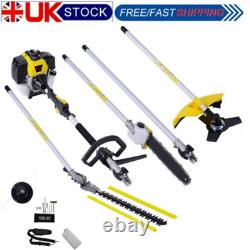 52cc Petrol Hedge Trimmer Chainsaw Multi Tool Garden Brush Cutter 5 In 1 UK