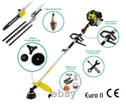52cc Petrol Hedge Trimmer Chainsaw Multi Tool Garden Brush Cutter 5 In 1 UK