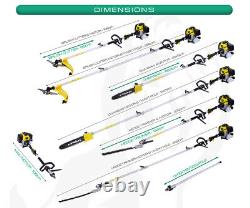 52cc Petrol Hedge Trimmer Chainsaw Multi Tool Garden Brush Cutter 5 In 1 UK