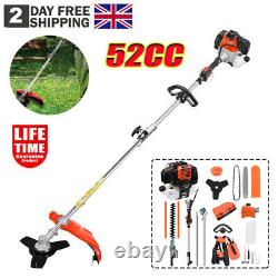 52cc Petrol Multi 5 in 1 Garden Tool Brush Cutter Chainsaw Pruner Grass Strimmer