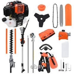 52cc Petrol Multi 5 in 1 Garden Tool Brush Cutter Chainsaw Pruner Grass Strimmer