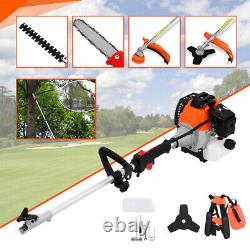 52cc Petrol Multi 5 in 1 Garden Tool Brush Cutter Chainsaw Pruner Grass Strimmer