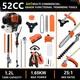 52cc Petrol Multi Function Garden Tool Brush Cutter Grass Trimmer Chainsaw Uk