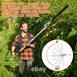 52cc Petrol Strimmer 2-Stroke 5-IN-1 Brush Cutter Petrol Grass Strimmer Backpack