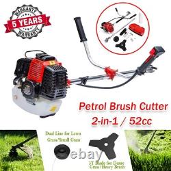 52cc Petrol Strimmer 2 Stroke Garden Grass Trimmer Brush Cutter Multi Tool Kits