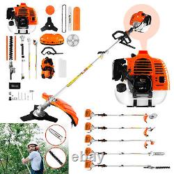 52cc Petrol Strimmer 5in1 Brush Cutter Grass Trimmer Pole Hedge Pruner Chainsaw