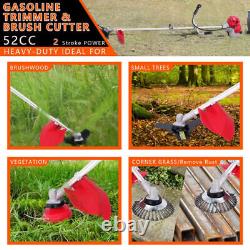 52cc Petrol Strimmer Brush Cutter Garden Grass Trimmer 3 IN 1Grass Line Trimmer