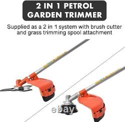 52cc Petrol Strimmer Brush Cutter Garden Grass Trimmer with 2 Stroke Engine