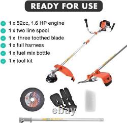 52cc Petrol Strimmer Brush Cutter Garden Grass Trimmer with 2 Stroke Engine