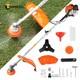 52cc Petrol Strimmer Garden Brush Cutter 2in1 Grass Line Trimmer 2-stroke Engine