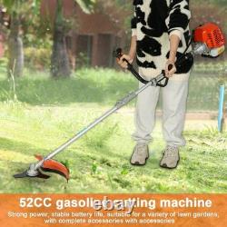 52cc Petrol Weed Wacker Brush Cutter 2 in 1 Gas Powered Heavy Duty Trimmer