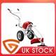 52cc Petrol Wheeled Brush Cutter Heavy Duty Handles 2 In 1 New Trolley Red Grass