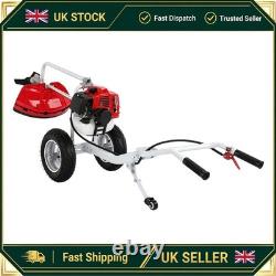 52cc Petrol Wheeled Brush Cutter Trolley&Grass Trimmer 2-Stroke 2.2KW Split Shaf
