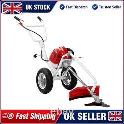 52cc Petrol Wheeled Brush Cutter Trolley&Grass Trimmer 2-Stroke 2.2KW Split Shaf