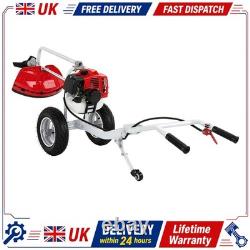 52cc Petrol Wheeled Brush Cutter Trolley&Grass Trimmer 2-Stroke 2.2KW Split Shaf