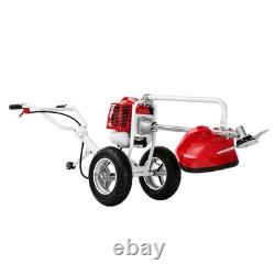 52cc Petrol Wheeled Brush Cutter high-performance 2-Stroke Trimmer 7500rpm Red
