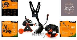 52cc Powerful 2-in-1 Petrol Strimmer & Brush Cutter for Effortless Gardening