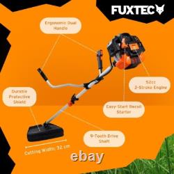 52cc Powerful 2-in-1 Petrol Strimmer & Brush Cutter for Effortless Gardening