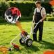 52cc Wheeled Petrol Brushcutter Strimmer Grass Weed Trimmer Cutter Trolley