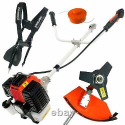 52ccm petrol brushcutter 2in1 gardening tool brush cutter set hedge trimmer