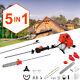 5in1 52cc Petrol Hedge Trimmer Chainsaw Outdoor Brush Cutter Pole Saw Multi Tool