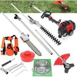 5 In 1 52cc Petrol Hedge Trimmer Chainsaw Brush Cutter Pole Saw Outdoor Tool