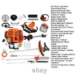 5-In-1 52cc Petrol Weed Trimmer, Cordless Hedge Trimmer, 2-Stroke Brush Cutter