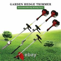 5 In 1 Garden Grass Hedge Trimmer Set Petrol Strimmer Chainsaw Brush Cutter 52cc