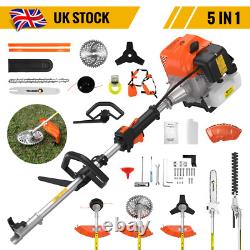 5 in1 Petrol Brush Cutter Strimmer Grass Trimmer Garden Tool 52cc 2 Stroke Kit