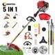 5-in-1 52cc 2 Stroke Petrol Strimmer Brush Cutter Hedge Trimmer Easy Start 2500w