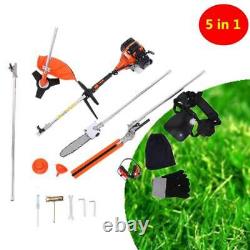 5 in 1 52cc Petrol Hedge Trimmer Chainsaw Brush Cutter Pole Saw Outdoor Tools SW