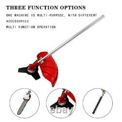 5 in 1 Garden Hedge Trimmer Petrol Strimmer Chainsaw Brushcutter Multi Tool 52cc