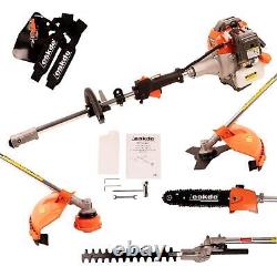 5 in 1 Garden MultiTool 52ccPetrol HedgeTrimmer Chainsaw StrimmerBrushcutterDEMO