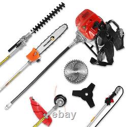 5 in 1 Garden Multi Tool 52cc Petrol Hedge Trimmer Chainsaw Strimmer 2-Stroke UK