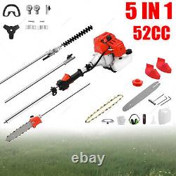5 in 1 Garden Multi Tool 52cc Petrol Hedge Trimmer Chainsaw Strimmer Brushcutter