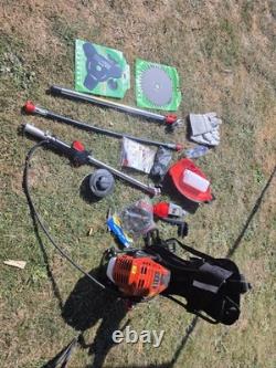 5 in 1 Garden Multitool 52cc Petrol Hedge Trimmer Chainsaw Strimmer Brush Cutter