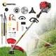 5 In 1 Heavy Duty Hedge Trimmer Multi Tool Petrol Strimmer Brush Cutter Garden