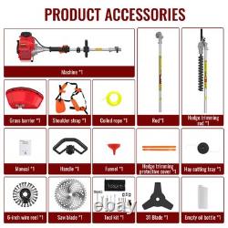 5 in 1 Heavy Duty Hedge Trimmer Multi Tool Petrol Strimmer Brush Cutter Garden