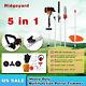 5 In 1 Hedge Trimmer Tool Petrol Strimmer Brush Cutter Garden Chainsaw 52cc