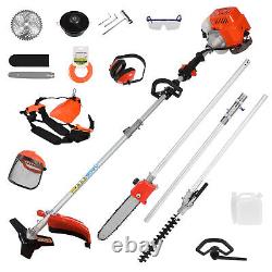 5 in 1 Lawn Mower, 52CC Gas Weed Trimmer, 2-Stroke Brush Cutter, Strong Power