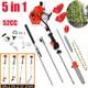 5-in-1 Multi-functional Trimming Tools Garden Gas Hedge Trimmer 52cc Weed Eater
