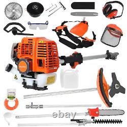 5-in-1 Petrol Garden Multi Tool 52CC Strimmer Brushcutter Hedge Trimmer Chainsaw