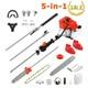 5 In 1 Petrol Garden Multi Tool 52cc Strimmer Brushcutter Hedge Trimmer Chainsaw