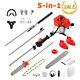 5 In 1 Petrol Garden Multi Tool 52cc Strimmer Brushcutter Hedge Trimmer Chainsaw